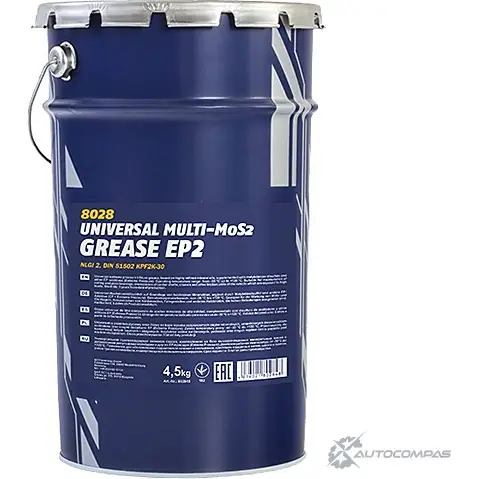 Смазка литиевая универсальная EP-2 Multi-MoS2 Grease, 4.5 кг MANNOL XC01V GQ 1436798207 80284800045 JA4LT7