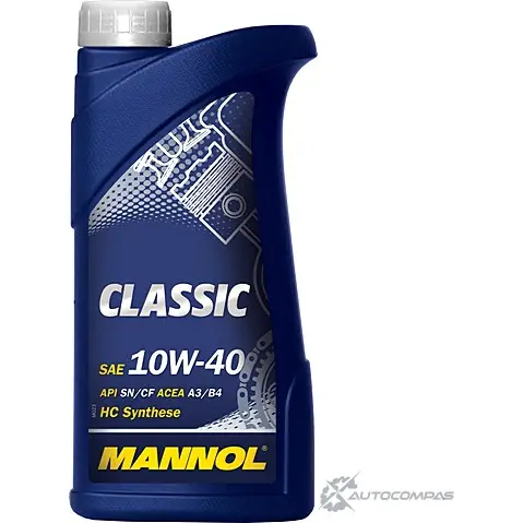 Моторное масло полусинтетическое Classic 10W-40 API SN-CF, 1 л MANNOL 1436799056 TT CGI CL10120