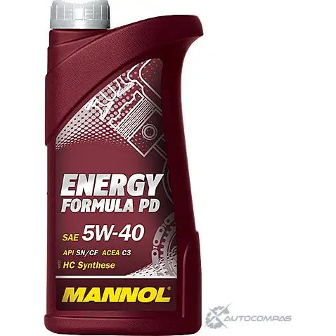 Моторное масло синтетическое Energy Formula PD 5W-40 API SN-CH-4, 1 л MANNOL DU10520 SV5 F7UW 1436799028 изображение 0