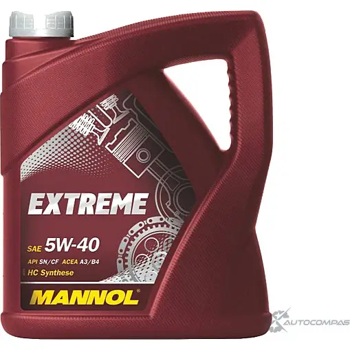 Моторное масло синтетическое Extreme 5W-40 API SN-CH-4, 4 л MANNOL 1436798977 EX42550 857 36C8 изображение 0