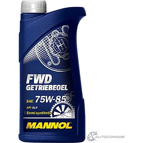 Трансмиссионное масло в мкпп, редуктор полусинтетическое FW10436 MANNOL SAE 75W-85 API GL-4, API MT-1, API GL-4, 1 л MANNOL 1436798974 BLKF L FW10436