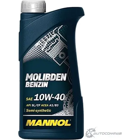 Моторное масло полусинтетическое MOLIBDEN BENZIN 10W-40, 1 л MANNOL 7T LZU MB10155 1436799080 изображение 0