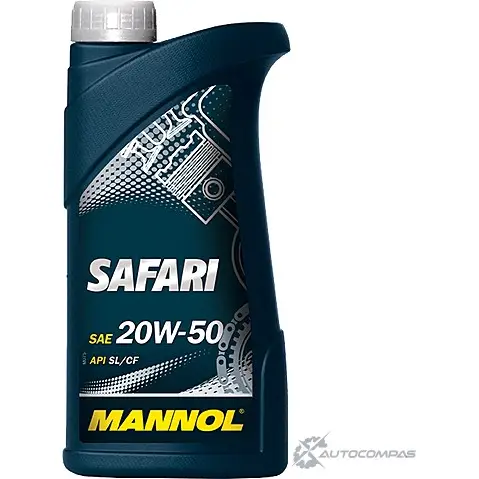 Моторное масло минеральное Safari 20W-50 API SN-CH-4, 1 л MANNOL 1436799049 SF10615 RZZW 4W