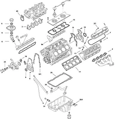 Прокладки двигателя ELRING LS Gen III LR4 1440431506 A 71L5
