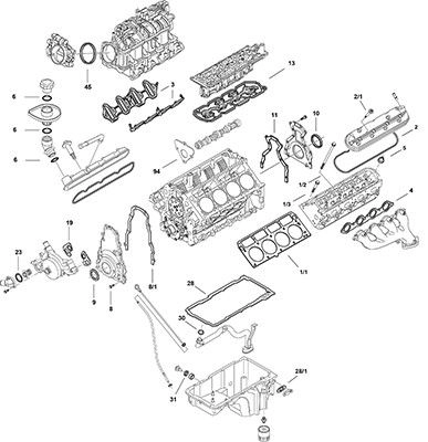 Прокладки двигателя ELRING LS Gen IV LY5 S 8IL6 1440431531
