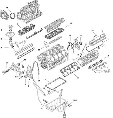 Прокладки двигателя ELRING 1440431533 U BLHKWE LS Gen IV LZ1