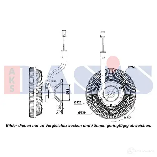Вискомуфта AKS DASIS 278027n 872516 NMWK2 7H 4044455565567