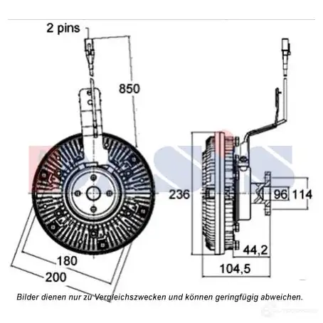Вискомуфта AKS DASIS 268053n P 2SECM 872413 4044455553755