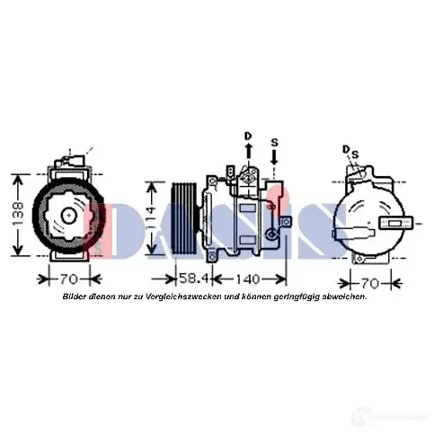 Компрессор кондиционера AKS DASIS 4044455436713 JCKV 8 879558 851548n изображение 0
