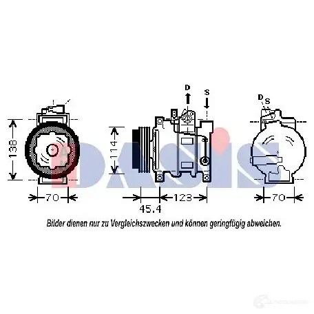 Компрессор кондиционера AKS DASIS K WKIB 850219n 4044455019053 878969 изображение 0