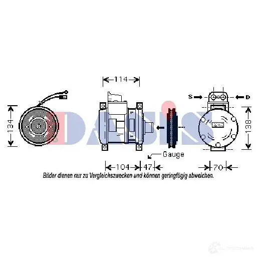 Компрессор кондиционера AKS DASIS 852056n BP GI3 4044455355151 879873