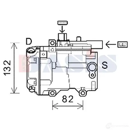 Компрессор кондиционера AKS DASIS 4044455680321 8KR0 W 852872n 880213