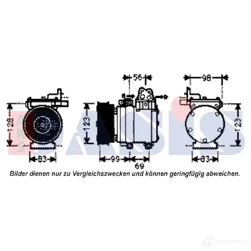Компрессор кондиционера AKS DASIS 879812 4044455502777 851941n EUZ8 GW