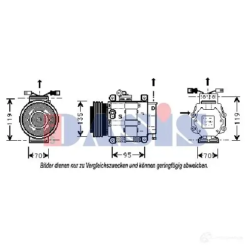 Компрессор кондиционера AKS DASIS APR GT 858440n 4044455357810 880346
