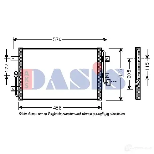 Радиатор кондиционера AKS DASIS 092170n 4044455318774 868243 IP R44