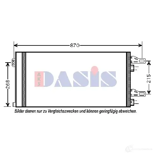 Радиатор кондиционера AKS DASIS 6108470 4044455464549 LY1E C6 062016n