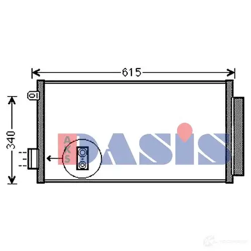 Радиатор кондиционера AKS DASIS 4044455549550 867788 DS9 65WM 082055n изображение 0