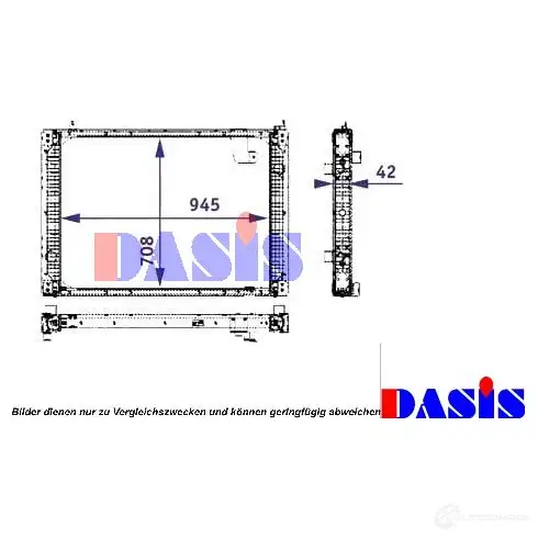 Радиатор кондиционера AKS DASIS 522068n 4044455541202 3F 7PF 874815 изображение 0