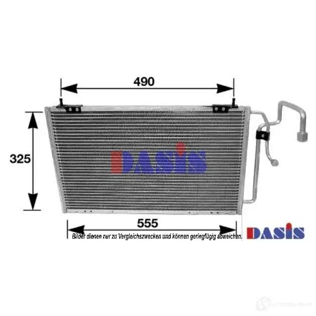 Радиатор кондиционера AKS DASIS 4044455320456 162210n 870809 VF8C 7 изображение 0
