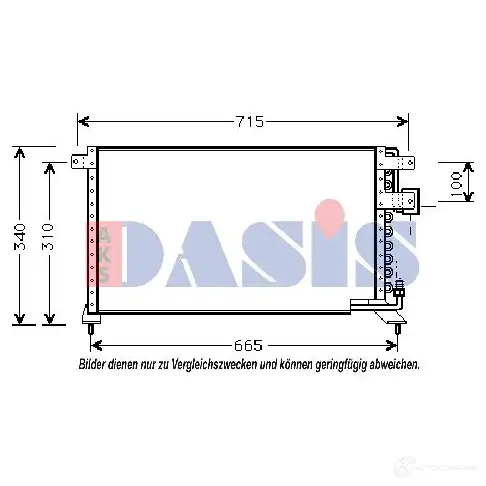 Радиатор кондиционера AKS DASIS DZQ0 FR 868549 4044455318972 102020n
