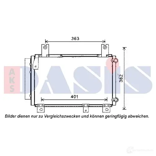 Радиатор кондиционера AKS DASIS 873119 4044455501602 R 119P6C 362007n