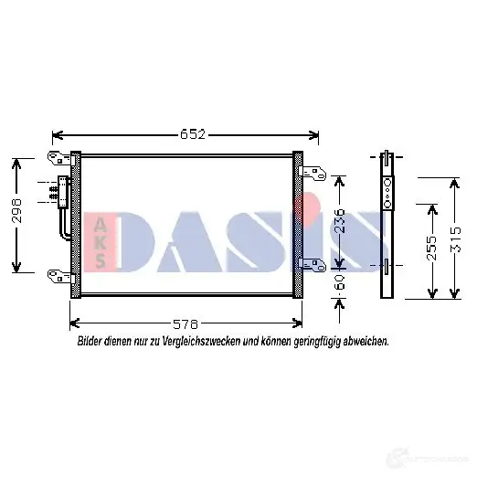 Радиатор кондиционера AKS DASIS 872764 302000n DY L03Z 4044455324119