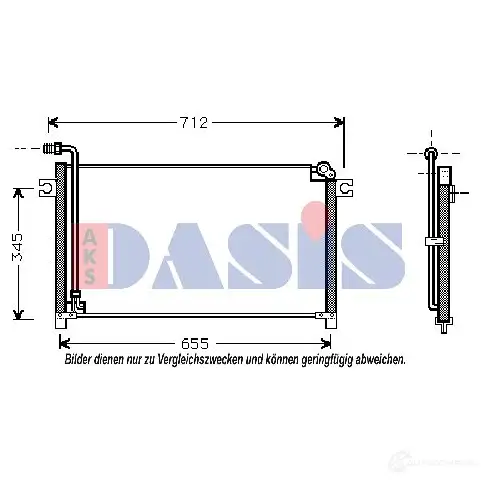 Радиатор кондиционера AKS DASIS 072006n 4044455325666 867386 G1 KAN
