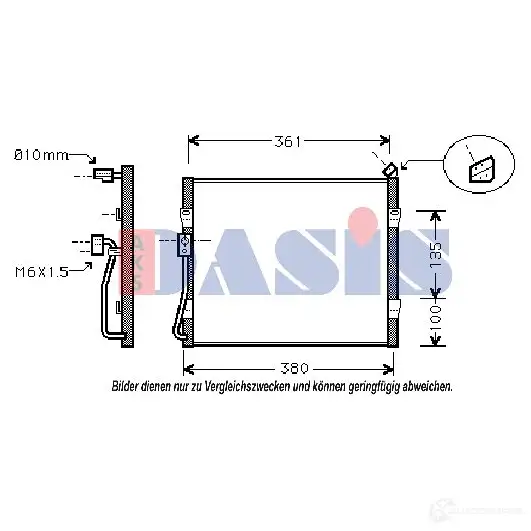 Радиатор кондиционера AKS DASIS HAM8RS R 372020n 4044455322214 873213