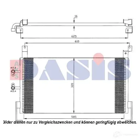 Радиатор кондиционера AKS DASIS 874803 4044455329336 522054n O2G 8CX