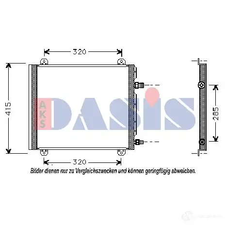 Радиатор кондиционера AKS DASIS 4044455323419 6108938 FM6X D 182480n изображение 0