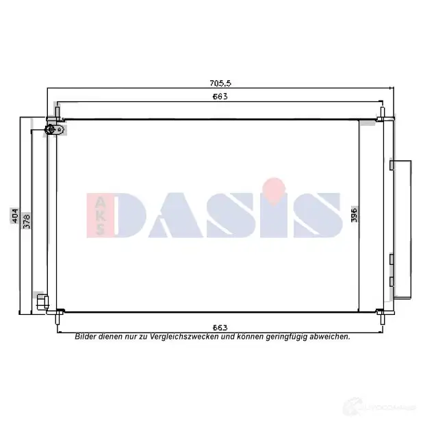 Радиатор кондиционера AKS DASIS 4044455555001 RGE HCY 102037n 868566 изображение 0