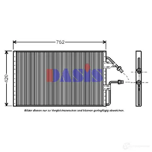 Радиатор кондиционера AKS DASIS 522016n 874774 4044455325833 EYXK G0