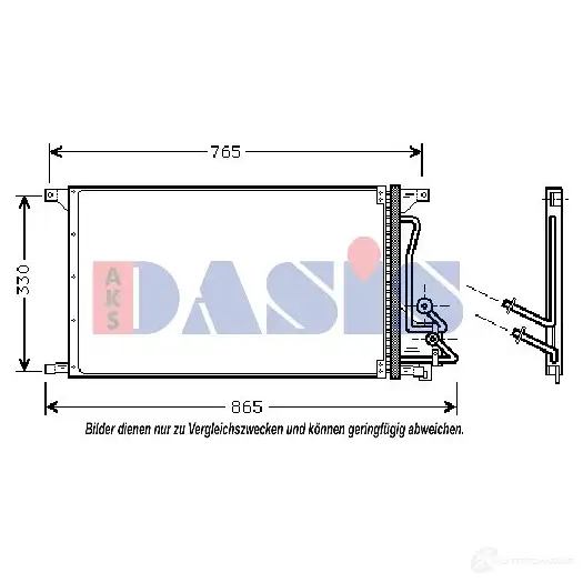 Радиатор кондиционера AKS DASIS 092024n 4044455326823 6108578 TXS6 OH