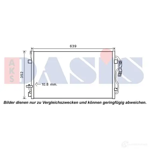 Радиатор кондиционера AKS DASIS 052027n OSSHF T 4044455565024 866615