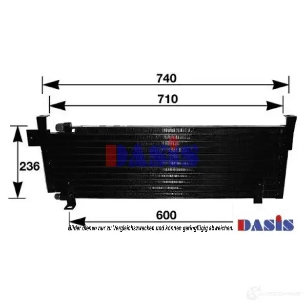 Радиатор кондиционера AKS DASIS 874648 4044455329084 ZYKCK S 520046n