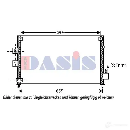 Радиатор кондиционера AKS DASIS S ICLW 4044455464839 102026n 868555