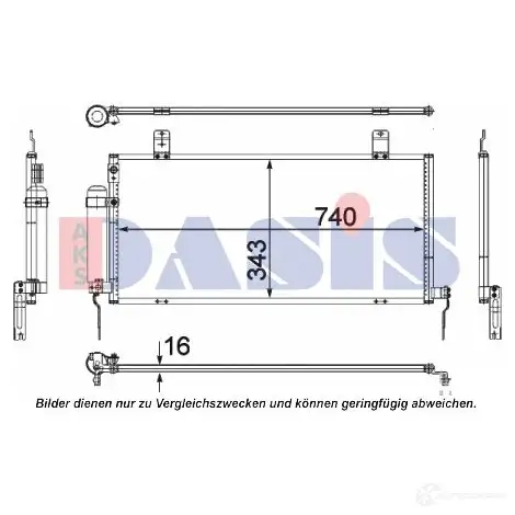 Радиатор кондиционера AKS DASIS 142029n 870034 C 3FMNAW 4044455473411