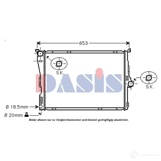 Радиатор кондиционера AKS DASIS 866589 4044455317760 OJZ3 00 051970n