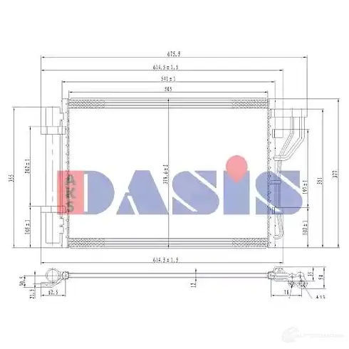 Радиатор кондиционера AKS DASIS J V76TF 874440 4044455548096 512083n изображение 1