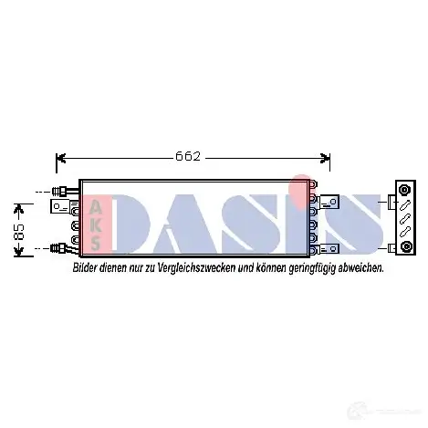 Радиатор кондиционера AKS DASIS 172180n 870972 ANOR QT 4044455320623