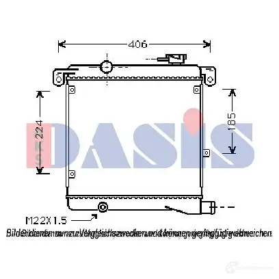 Радиатор охлаждения двигателя AKS DASIS 865949 4044455170006 030020n BU9S H