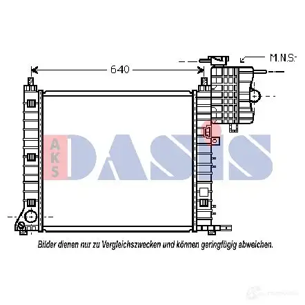 Радиатор охлаждения двигателя AKS DASIS 120082n 4044455208068 868955 KI75 1T