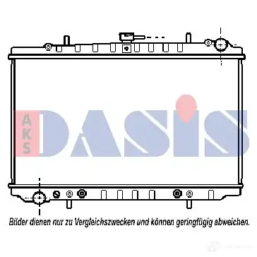 Радиатор охлаждения двигателя AKS DASIS 071350n 867364 F NKOU 4044455174059
