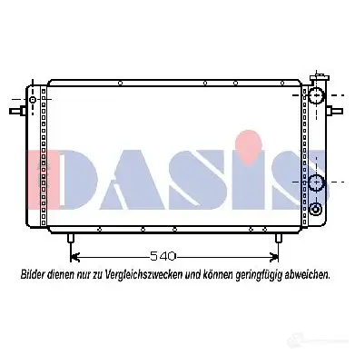 Радиатор охлаждения двигателя AKS DASIS 871115 4044455184577 180350n JWR JZ
