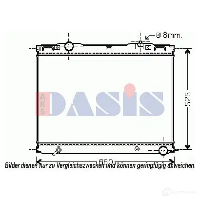 Радиатор охлаждения двигателя AKS DASIS 510114n 874278 4044455462101 O770 W
