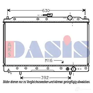 Радиатор охлаждения двигателя AKS DASIS 4044455199489 140027n 869881 86 RU1