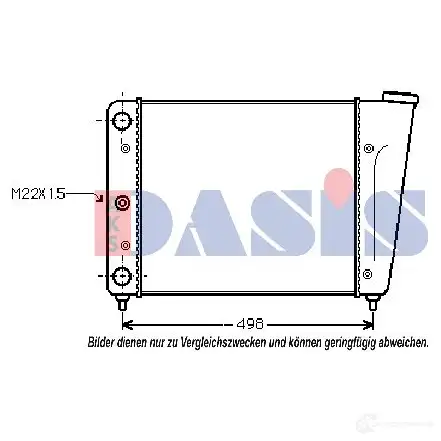 Радиатор охлаждения двигателя AKS DASIS 4044455170112 040170n 65I SDQ3 866014