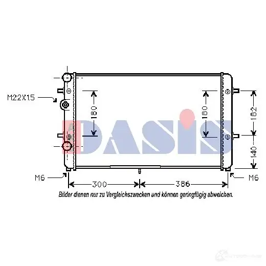 Радиатор охлаждения двигателя AKS DASIS 4044455197232 041980n 866082 QTX3 N