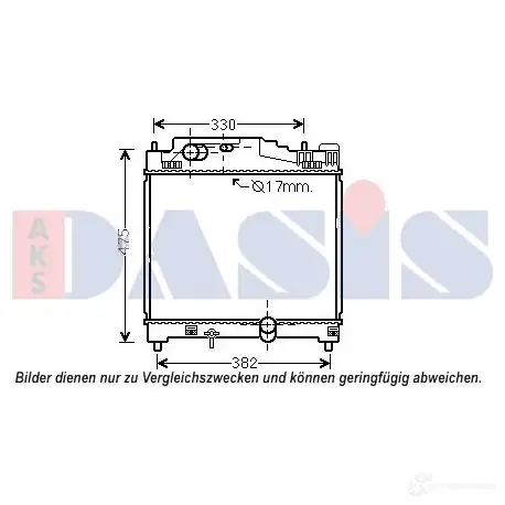 Радиатор охлаждения двигателя AKS DASIS 871699 210249n 4044455548751 R 9CYV изображение 0