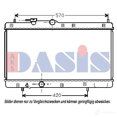 Радиатор охлаждения двигателя AKS DASIS 873103 WJS S4X 4044455190295 360280n